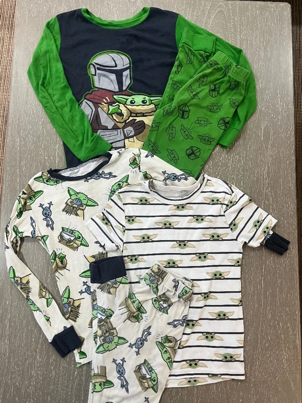 Star Wars Grogu and Mandalorian 5 piece Pajama Set Size 10